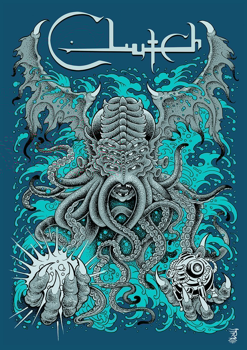 CLUTCH 'KRAKEN' POSTER | Jimbob Isaac